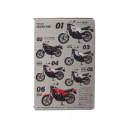 Vintage bike kit box with numbered scooter-style motorcycle graphics
