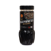 ONGGOJIB bulgogi marinade sauce bottle, black jar with bulgogi label