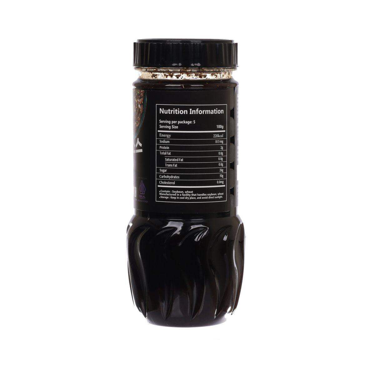 ONGGOJIB bulgogi marinade sauce bottle, back nutrition information panel