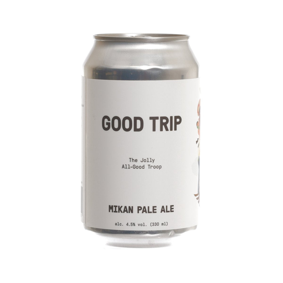 Mikan pale ale beer can label with Good Trip text