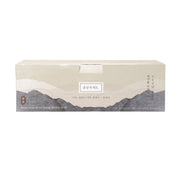 Red ginseng tea set box with front label and mountain landscape graphic