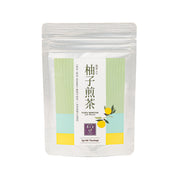Yuzu sencha matcha tea bags pouch, 20g, white package with green accent