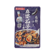DAISHO spicy mapo eggplant seasoning pouch, front label with dish photo