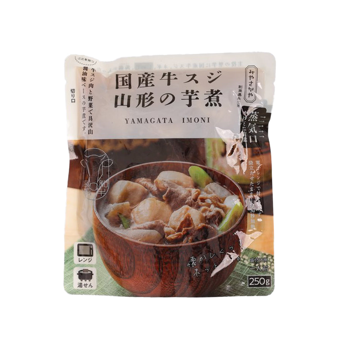 Beef tendon stew pouch with taro, illustrated bowl, 250 g