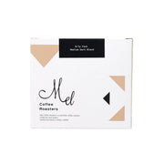 Coffee drip pack, medium-dark blend, 5 x 12g box front