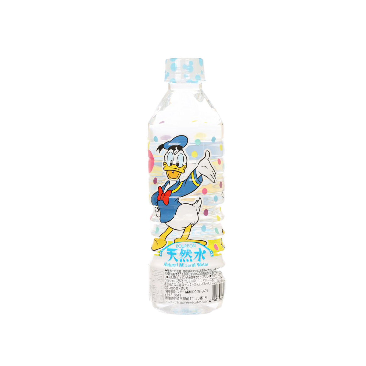 500 mL natural mineral water bottle with cartoon duck character on front