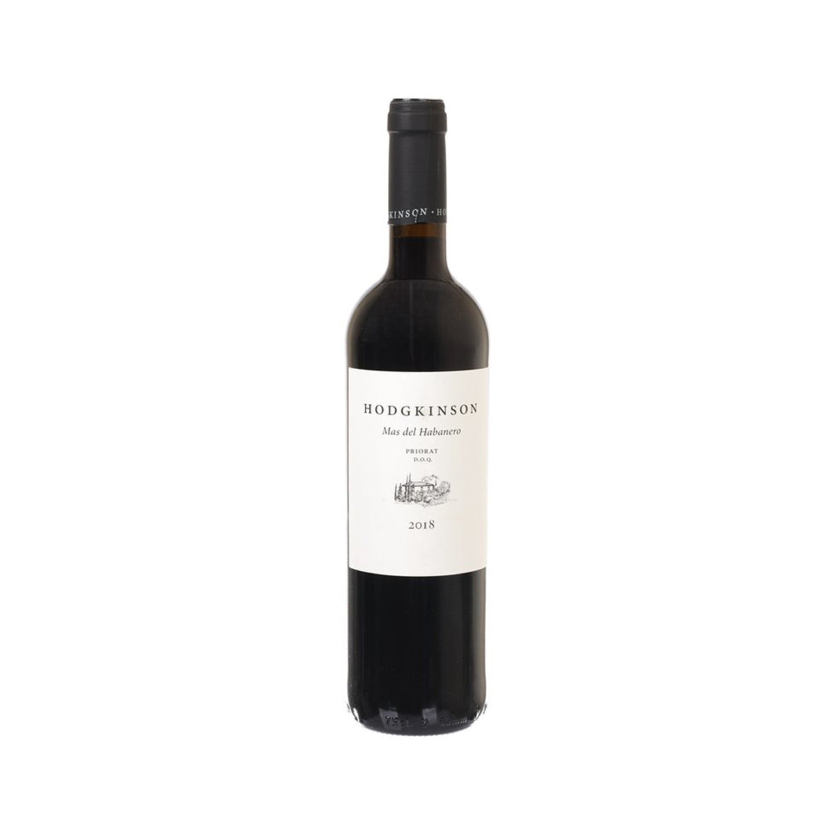 HODGKINSON wine bottle with Mas del Habanero label, 2019 vintage, front view