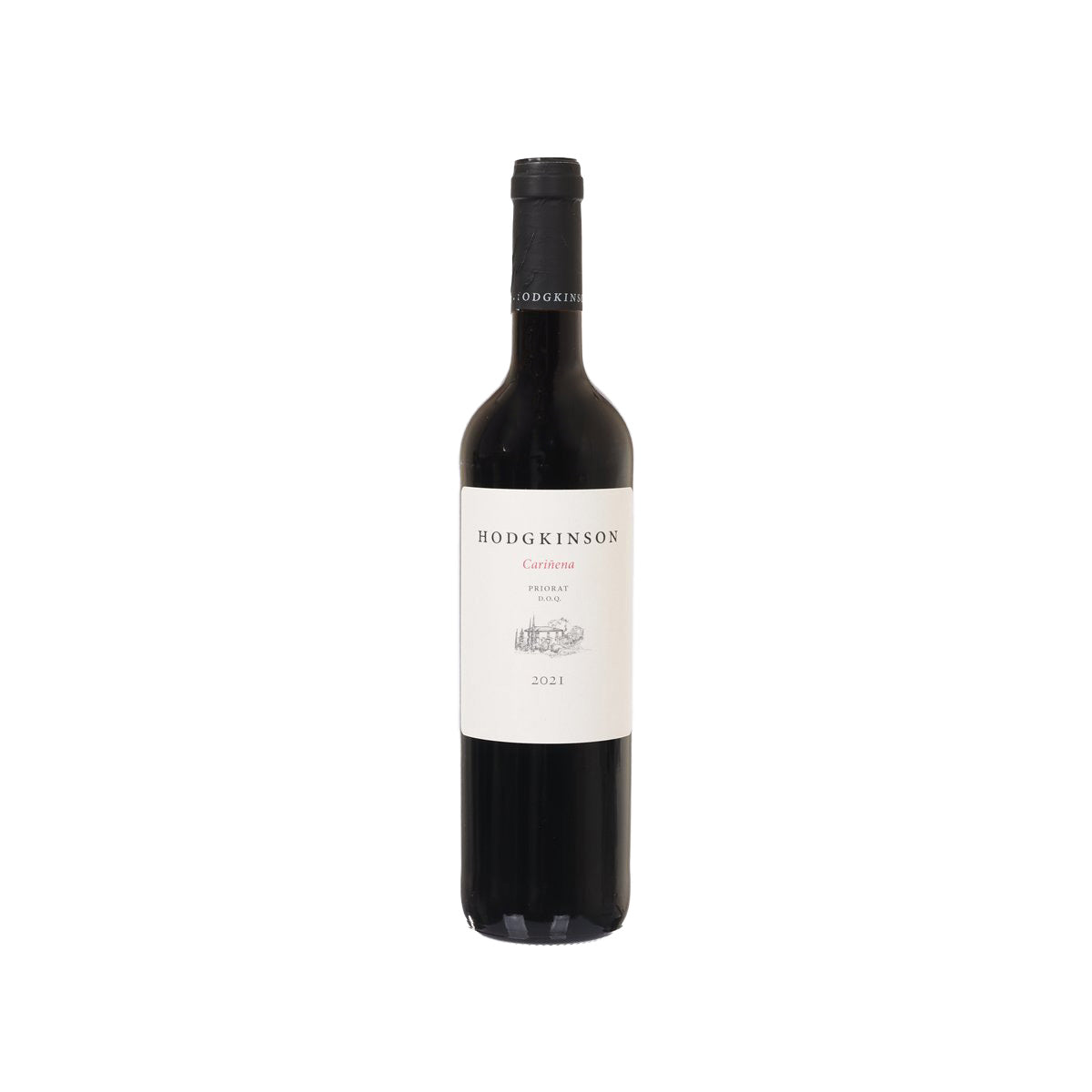 HODGKINSON Carinena 2021 wine bottle with front label, dark glass, black cap