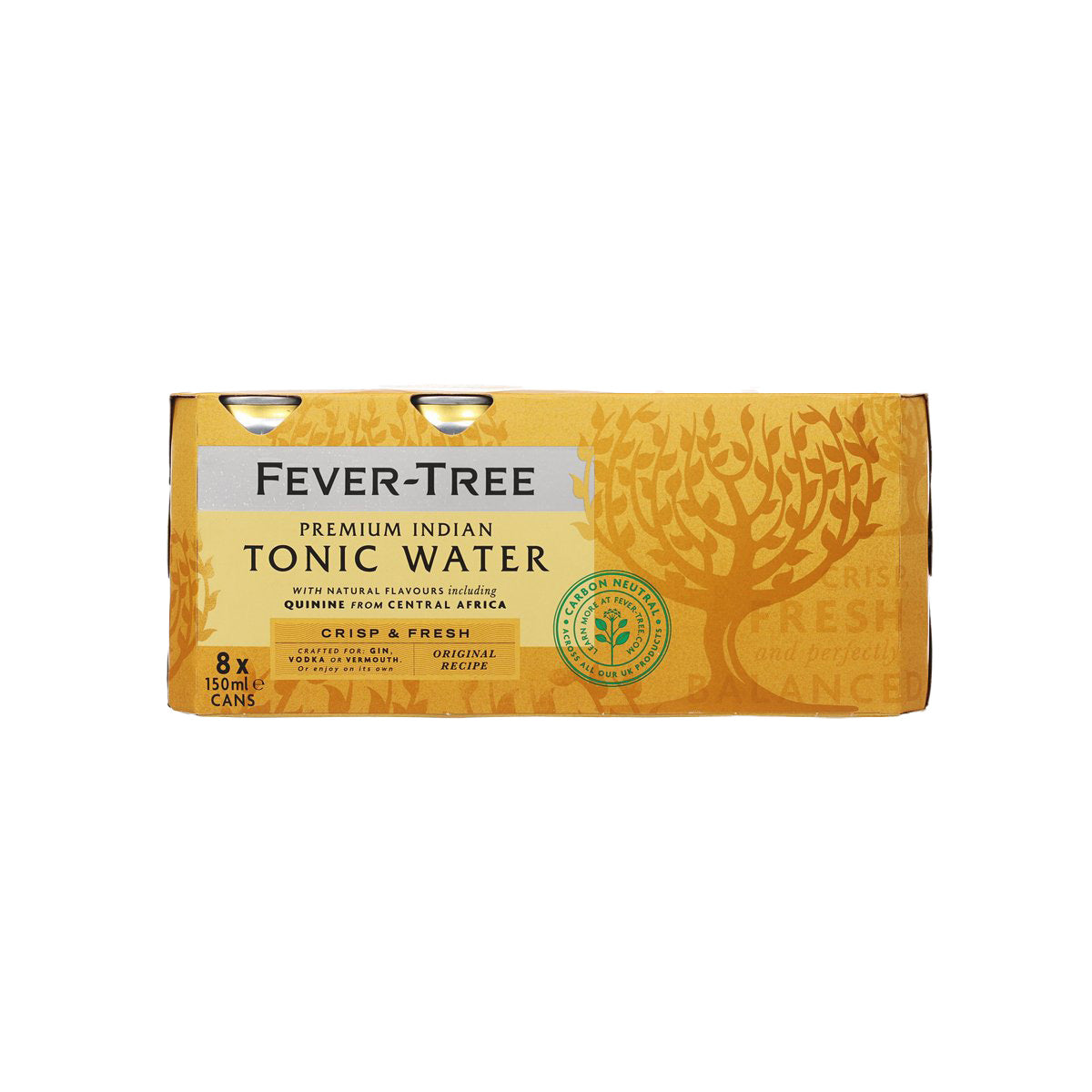 FEVER-TREE Premium Indian Tonic Water 8 x 150mL pack, gold carton