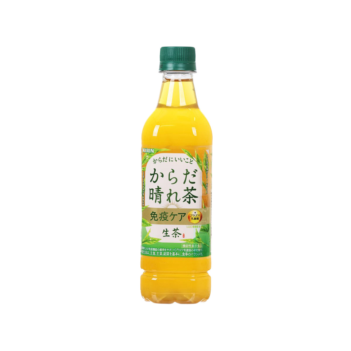 KIRIN Namacha green tea PET bottle with green and orange label, 525 mL