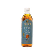 No-sugar Earl Grey ice tea in PET bottle, amber liquid, front label visible