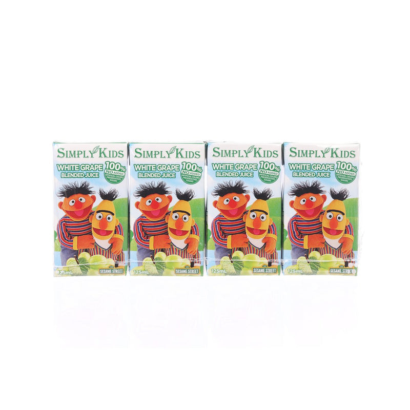 SIMPLY KIDS White Grape Blended Juice  (4 x 125mL)