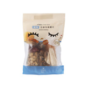 Hairy fig root and conch soup sachet with dried ingredients in clear pouch, front view
