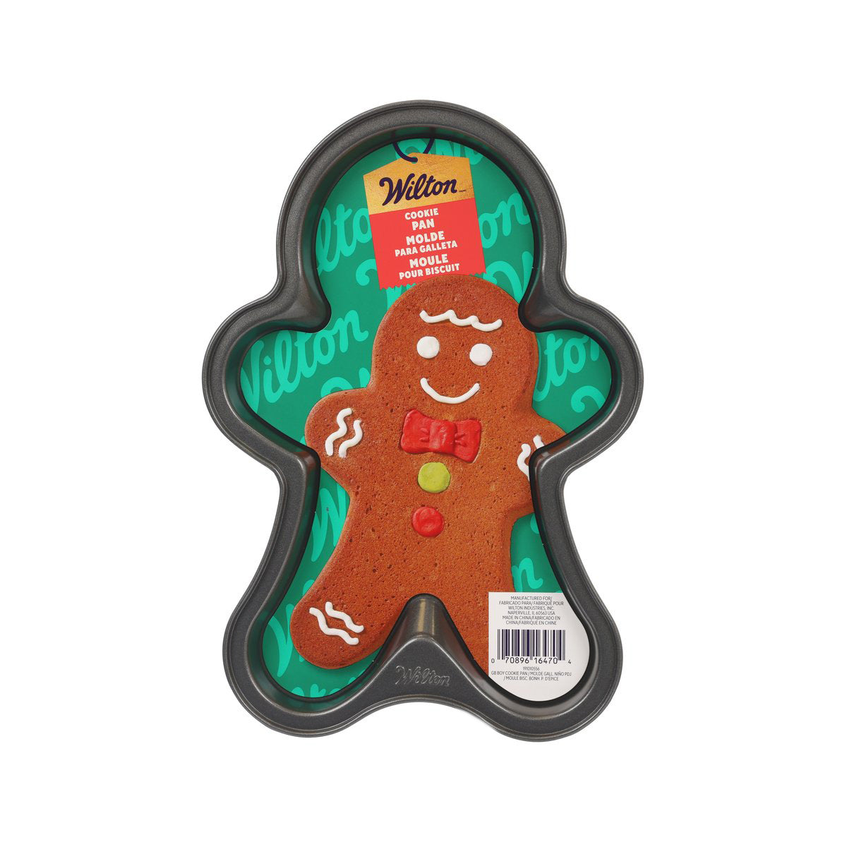 WILTON gingerbread man cake baking pan, shaped metal mold