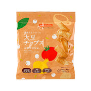 Orange package of BIOKURA soy chips, veggie consomme flavor (35g)