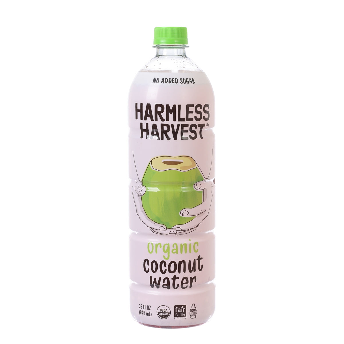 HARMLESS HARVEST organic raw coconut water bottle, no added sugar, 946 mL