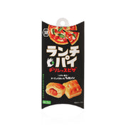 KOIKEYA lunch pie snack in pizza flavor on black pouch