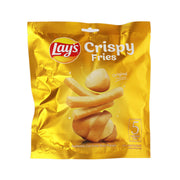 Crispy fries snack bag with golden fries graphic and original flavor label