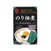 TSUHO NORI tsukudani seasoned nori paste pouch, black with green sachet and bowl graphic