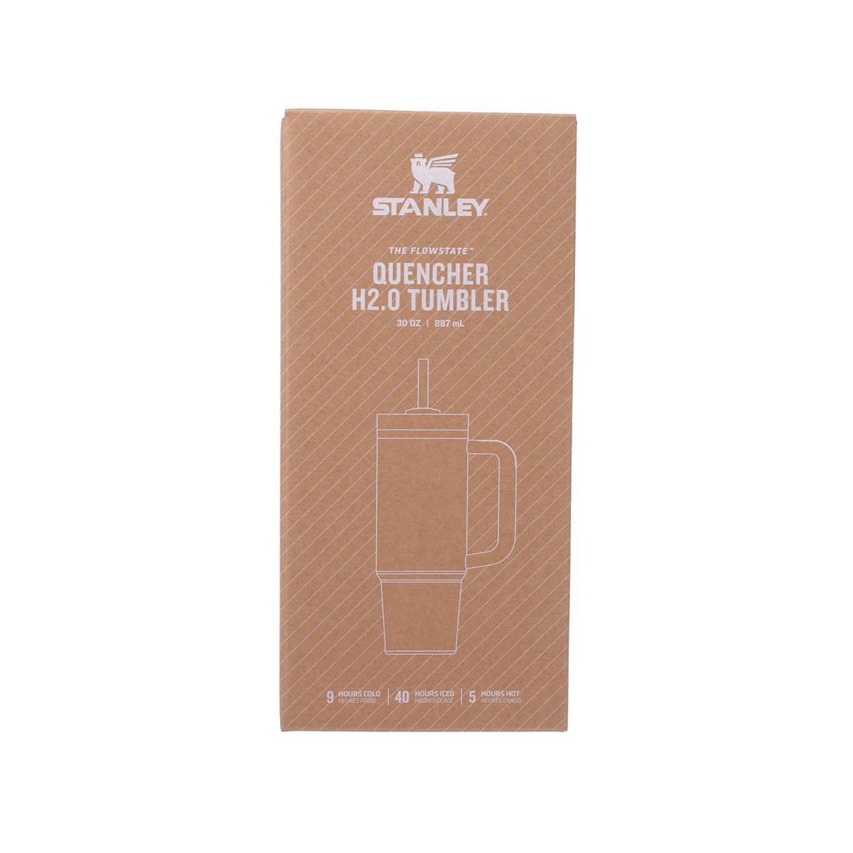 STANLEY Quencher H2.0 Tumbler 30oz box with front product graphic