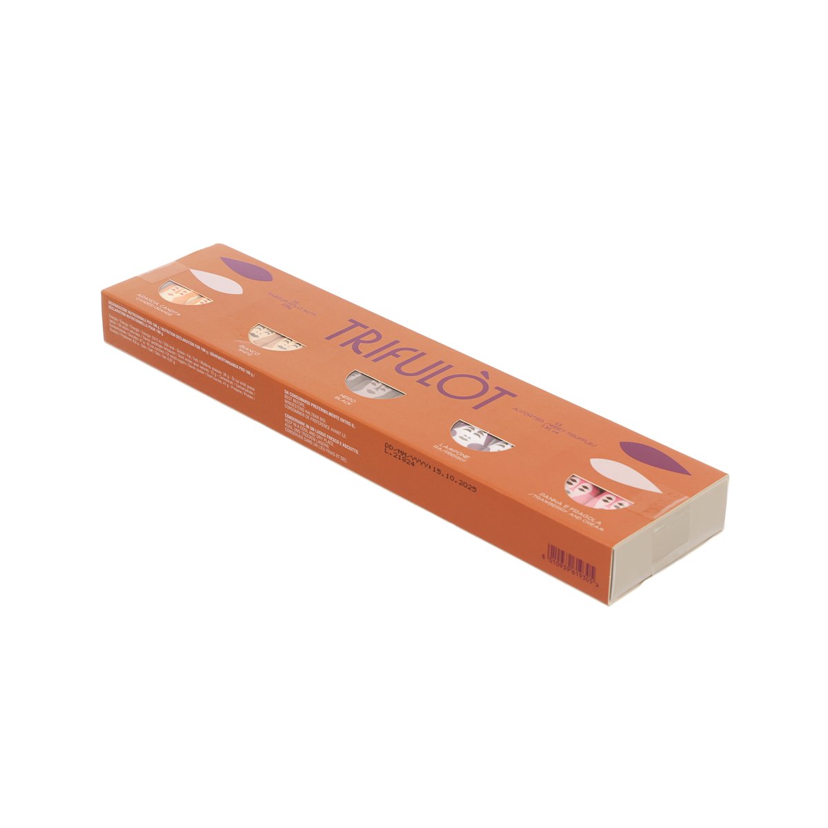 TRIFULÒT assorted praline box in orange carton
