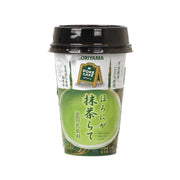 MORIYAMA matcha latte cup with black lid, green tea