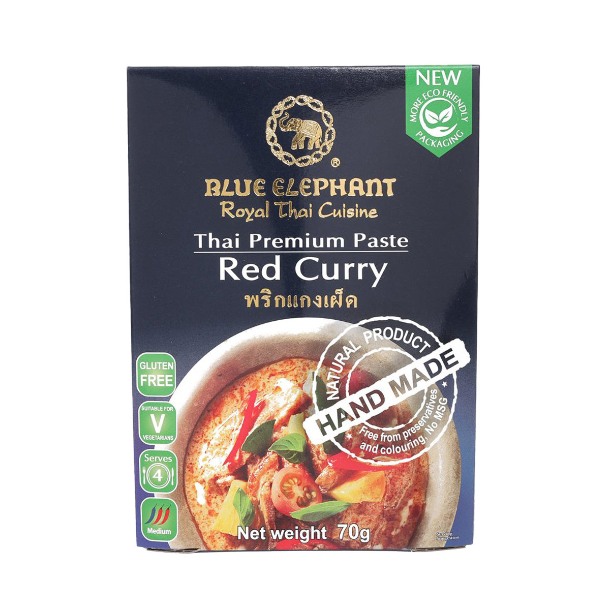 BLUE ELEPHANT red curry paste, Thai premium paste box, 70g net weight
