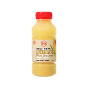 300 mL fresh corn juice in yellow PET bottle with red cap, front label