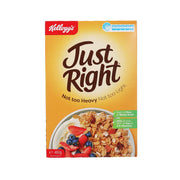KELLOGG'S Just Right cereal box with whole grain wheat flakes and fruit, 460g