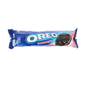 OREO chocolate sandwich cookies with strawberry flavored cream package