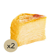 SUZETTE plain mille-crepe cake slice, 2 pieces
