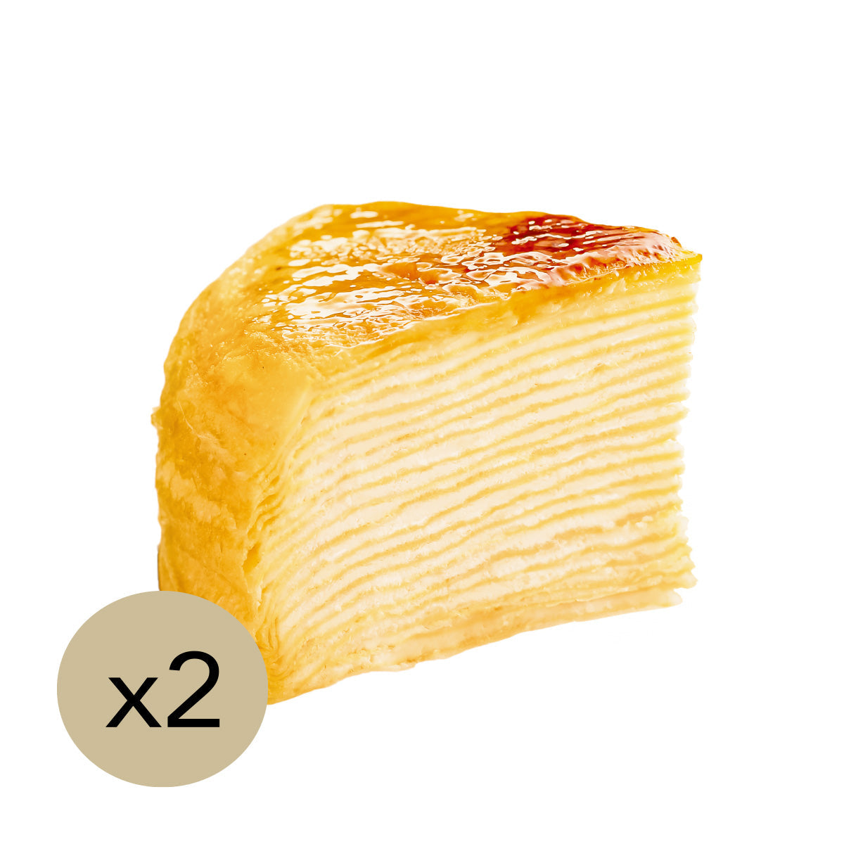 SUZETTE plain mille-crepe cake slice, 2 pieces