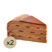 SUZETTE double chocolate mille-crêpe cake slice, x2 pack