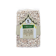 Coix seed pouch, 400g bag of pale white and beige kernels.