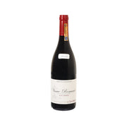 2016 red wine bottle with cream front label and red neck foil