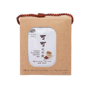 Cocoa flavored instant mix box with kraft paper and braided rope handle