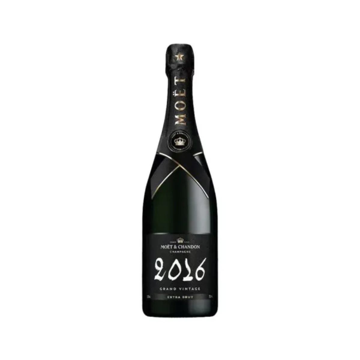 MOET & CHANDON Grand Vintage 2016 extra brut champagne bottle, dark glass