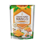 Soft-dried sweet honey mango pouch, 105g, front package with mango illustration