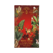 Single origin 75% dark chocolate bar, Maple Pecan flavor, 50g, branded package front