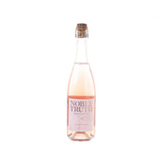 Cranberry rose sparkling tea bottle with cork-style stopper, front label visible