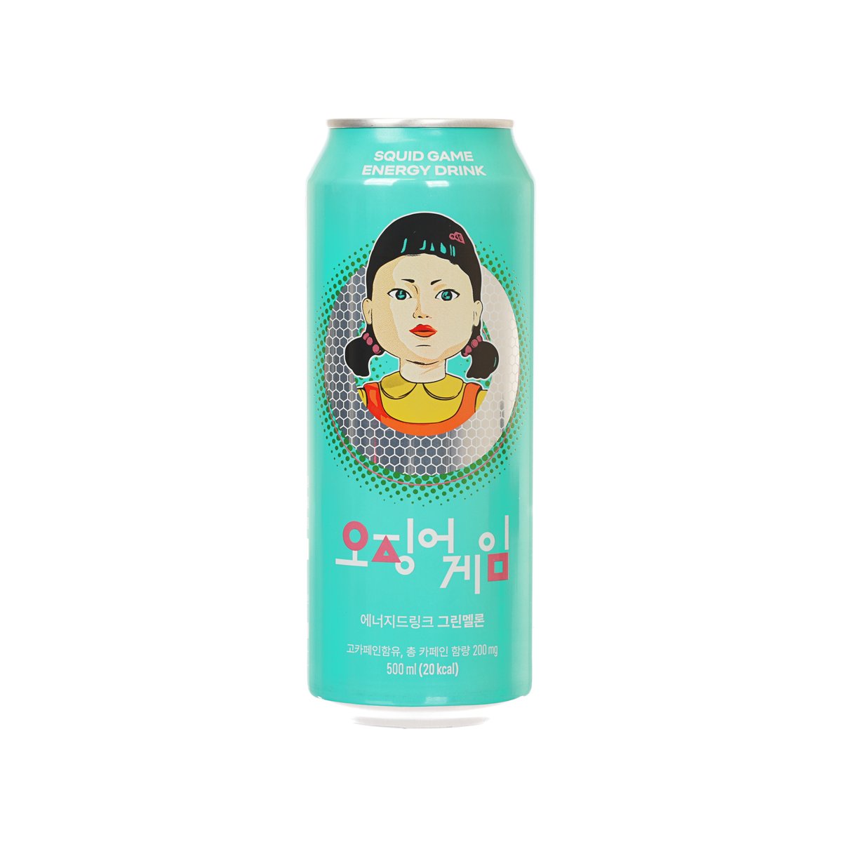 Turquoise NETFLIX energy drink can with character art and melon flavor label, 500 mL