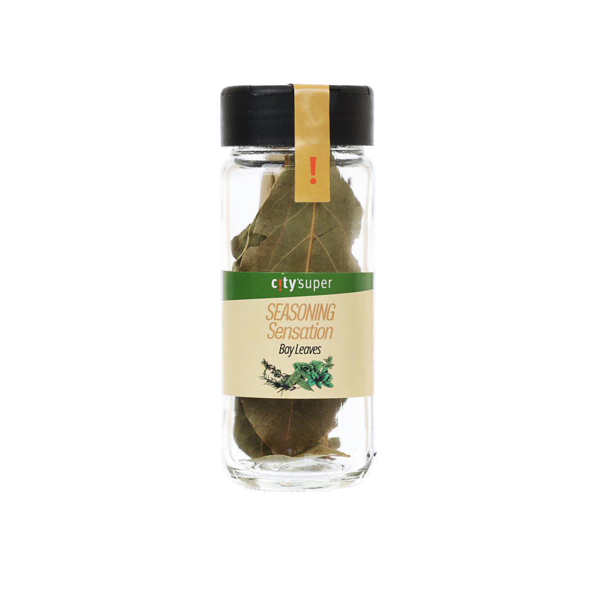 CITYSUPER bay leaves in glass jar with black cap and green label