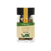 Curry leaves seasoning jar with black lid and green label, 3 g