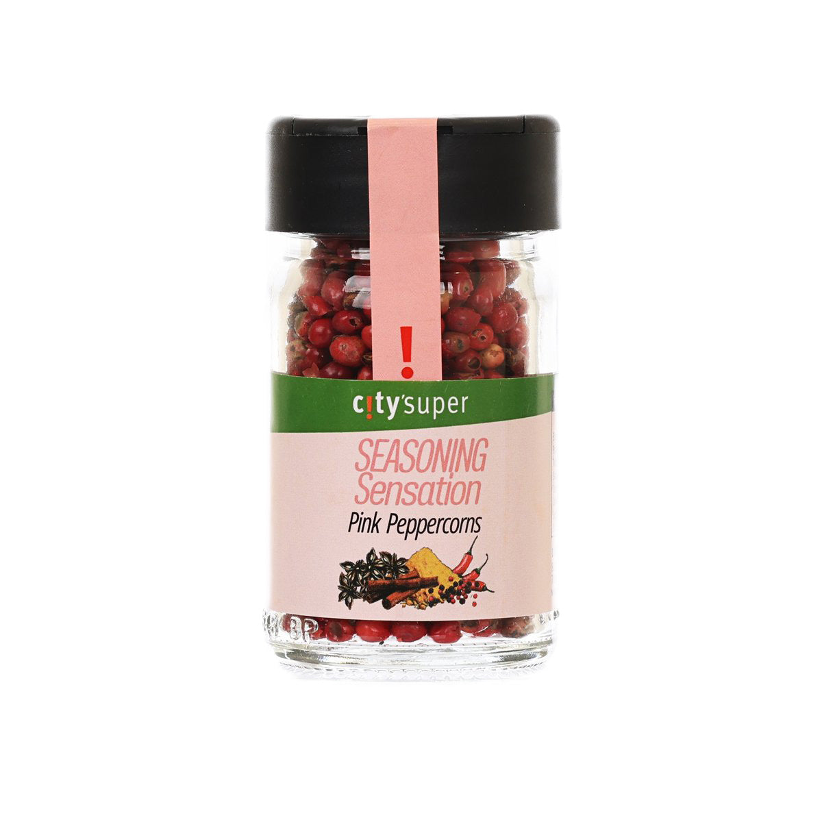 CITYSUPER pink peppercorn seasoning jar, 18 g, front label