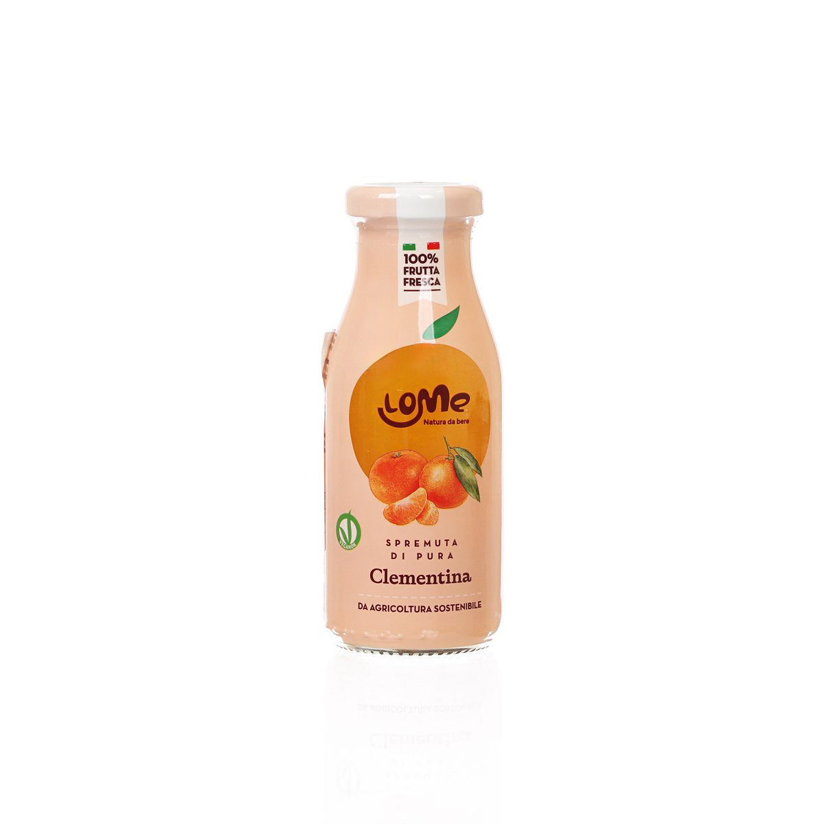 Clementine juice bottle, 200 mL, light peach bottle with screw cap