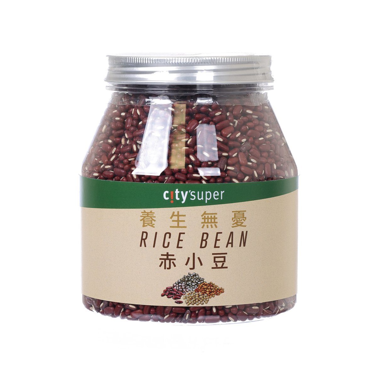 CITYSUPER rice bean jar with dried red beans, 850 g