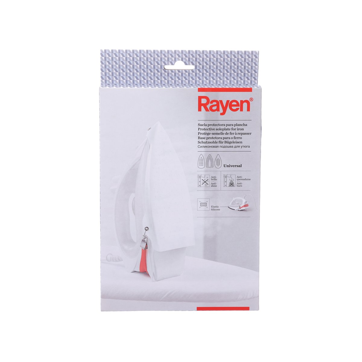RAYEN protective iron soleplate cover, white, universal, 24x17cm