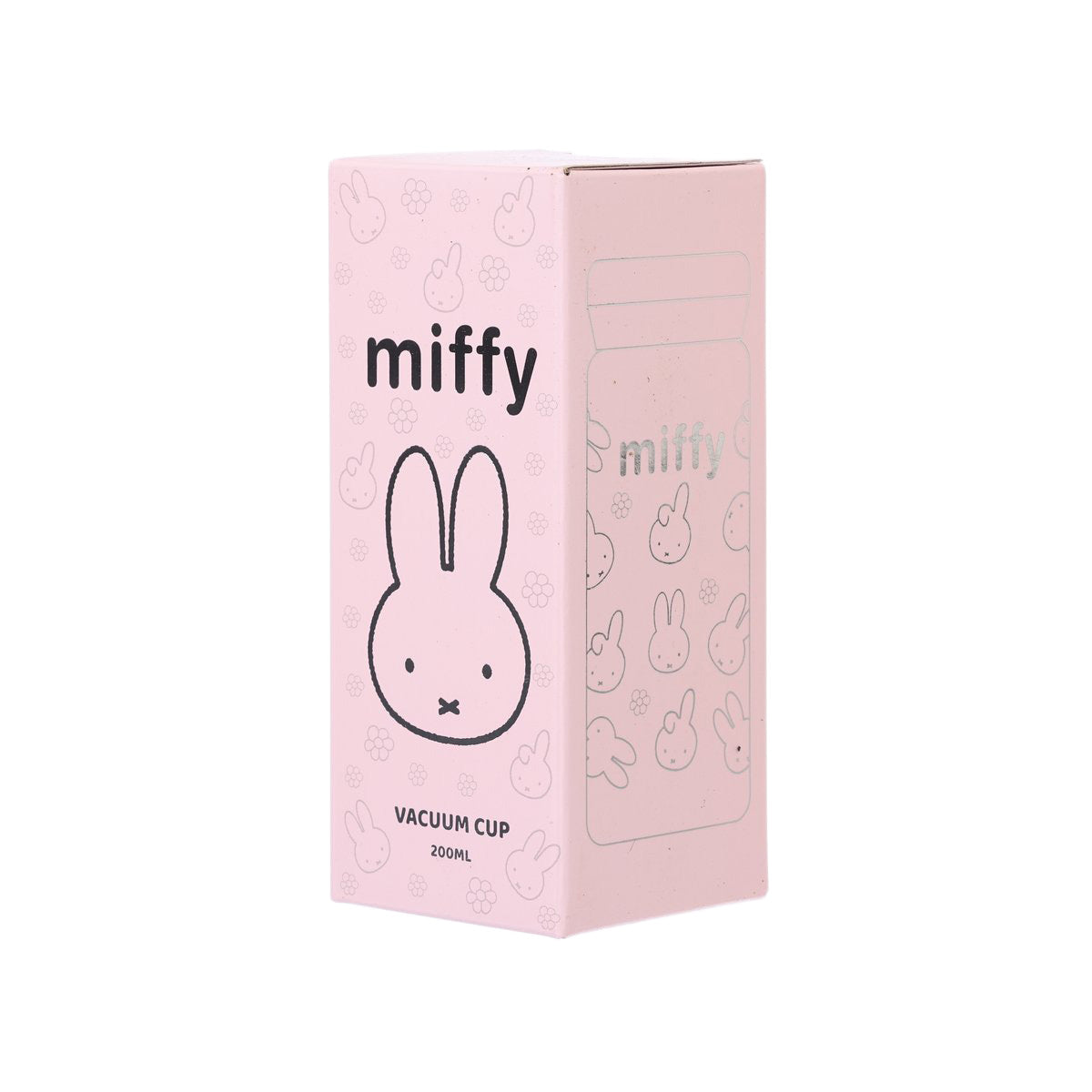 MIFFY pink vacuum cup packaging with large rabbit face and clear window panel