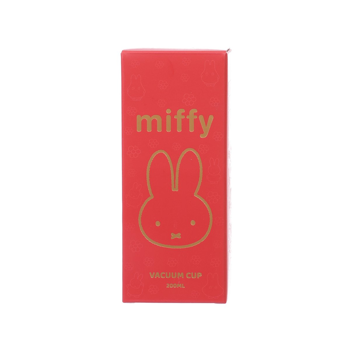 Red miffy thermal cup box with rabbit face and 200ml text