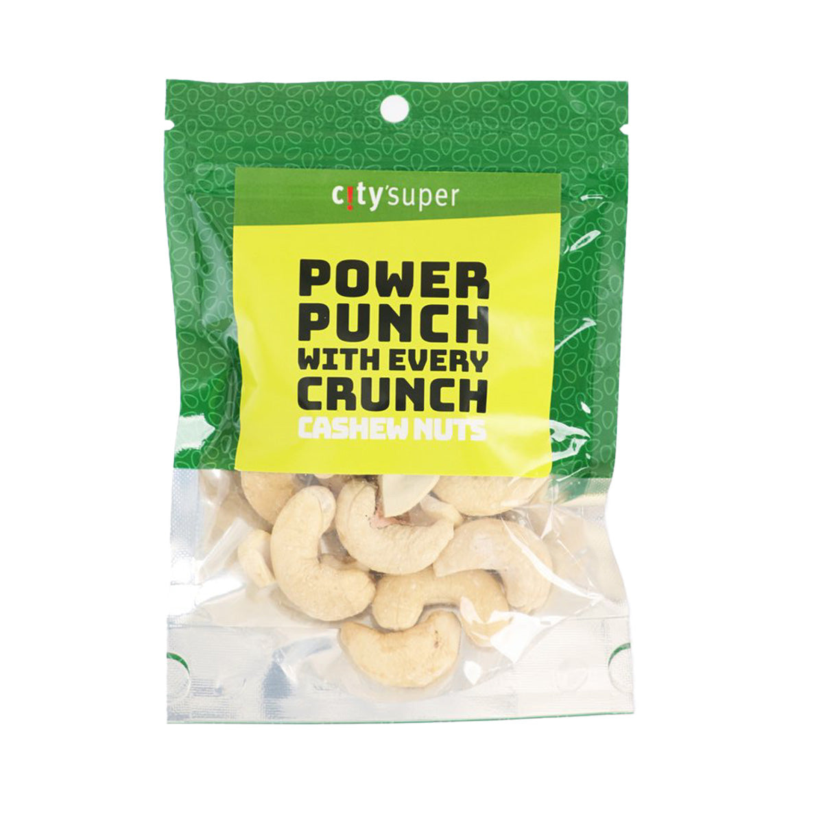 CITYSUPER Power Punch cashew nuts pouch with cashew halves, 40g